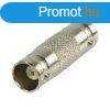 BNC-Adapter BNC Aljzat - BNC Aljzat Ezst